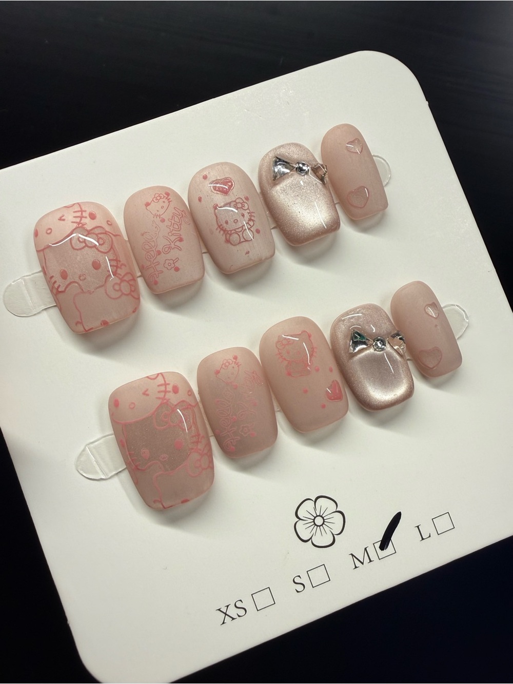 Sanrio Hello Kitty Blush Pink Press-On Nails Medium